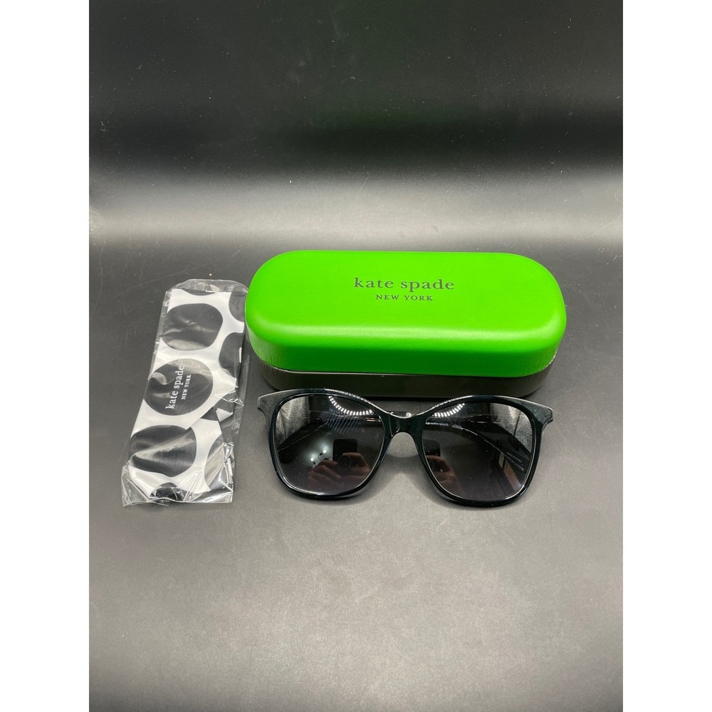 Kate Spade Dalila/S 807 Black Gold Cat Eye Sunglasses 54-17-140 New Case Cloth